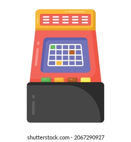 A video game machine for casinos, flat icon