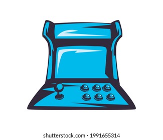 video game machine retro isolated icon