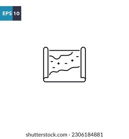 Video game map outline icon Vector illustration