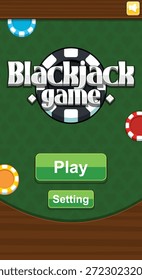 Video UI Blackjack Poker Playing Card Set Pack