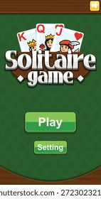 Video UI Solitaire Poker Playing Card Set Pack