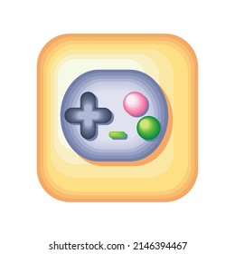 video game mobile app icon flat