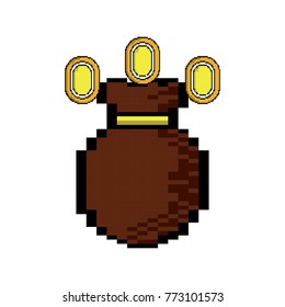 video game money bag coins fortune