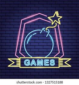 video game neon