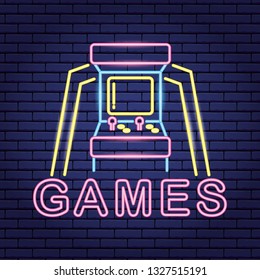 video game neon