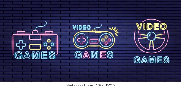 video game neon