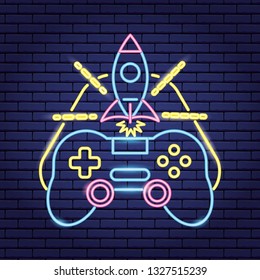 video game neon