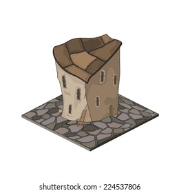 A video game object: an old house