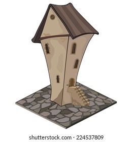 A video game object: an old house