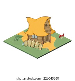 A video game object: an old  house