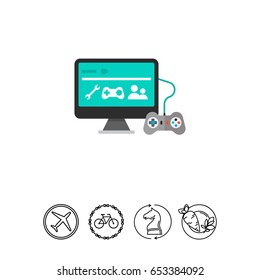 Video game on tv set icon