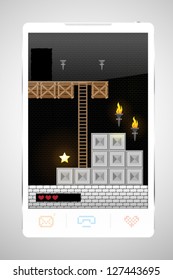 Video game on white smartphone