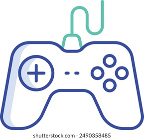 video game outline color vector illustration