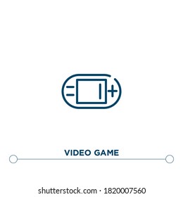 video game outline vector icon. simple element illustration. video game outline icon from editable entertainment concept. can be used for web and mobile
