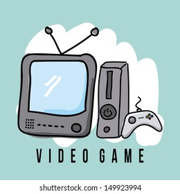 video game over blue background vector illustration