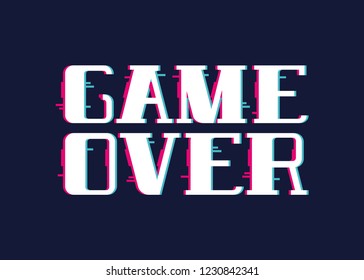 Video Game Over Screen Glitch Vector Stock Vector (Royalty Free ...