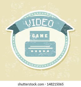 video game over vintage background vector illustration 