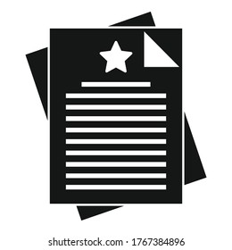 Video game papers icon. Simple illustration of video game papers vector icon for web design isolated on white background