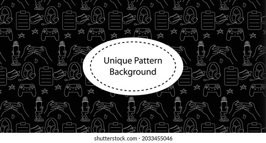 Video game pattern background. game background vector illustration