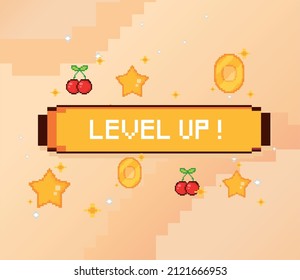 video game pixel level up