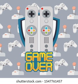 video game pixelated controls icons vector illustration design