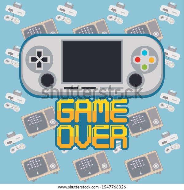 video game pixelated handle console vector\
illustration design