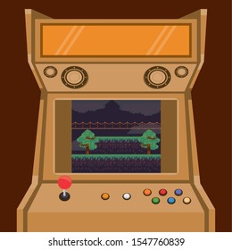video game pixelated retro machine icon vector illustration design