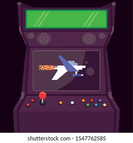 video game pixelated retro machine icon vector illustration design