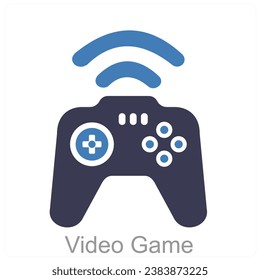 Video Game and pla icon concept