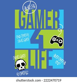 VIDEO GAME PLAYER FOREVER VECTOR