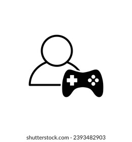 video game player icon vector gamer icon vector 