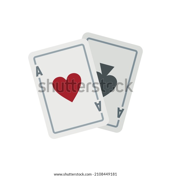 Video game\
playing cards icon. Flat illustration of video game playing cards\
vector icon isolated on white\
background