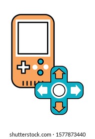 video game portable device icon vector illustration design