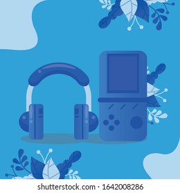 video game portable device icon vector illustration design