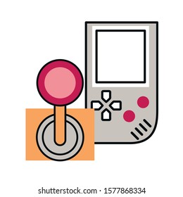 video game portable with joystick vector illustration design