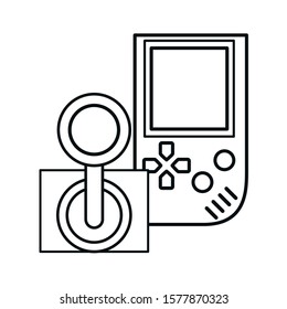 video game portable with joystick vector illustration design