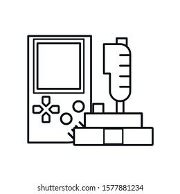 video game portable with joystick vector illustration design