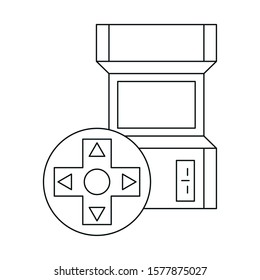 video game retro machine icon vector illustration design