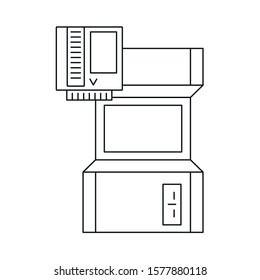 video game retro machine icon vector illustration design