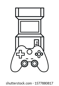 video game retro machine icon vector illustration design