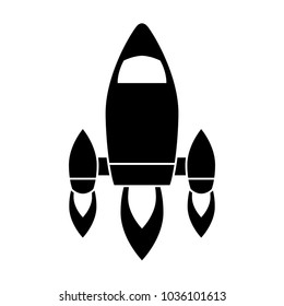 video game retro rocket launch style