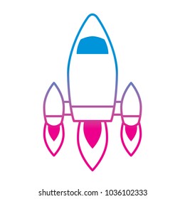 video game retro rocket launch style