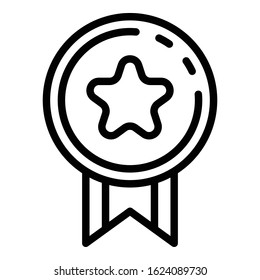 Video game reward icon. Outline video game reward vector icon for web design isolated on white background