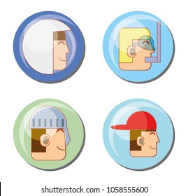 video game scene set icons