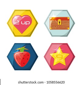 video game scene set icons