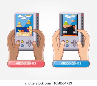 video game set icons
