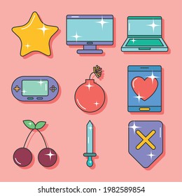 juego de video configurado en segundo plano