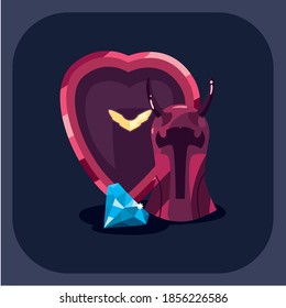video game shield and icons vector illustration design