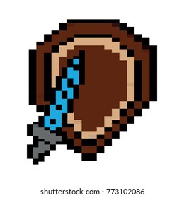 video game shield and sword items
