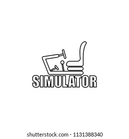 video game simulator icon. Element of cybersport icon for mobile concept and web apps. Thin line video game simulator icon can be used for web and mobile